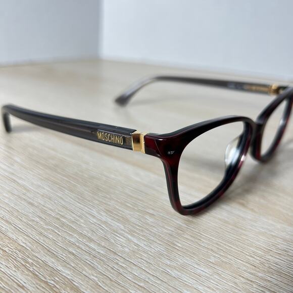 Moschino MOS558 3VJ Eyeglasses FRAMES ONLY Red Tortoise 55-16-140 main image 9